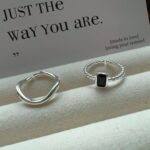 S925 Sterling Silver Irregular Wave Curve Rings